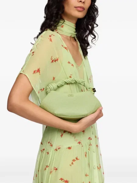 Geantă shopper Ganni verde