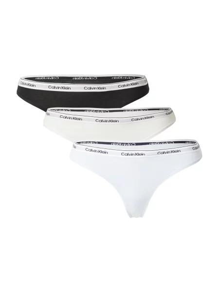 Calvin Klein Underwear Tanga albastru pastel / gri deschis / negru alb