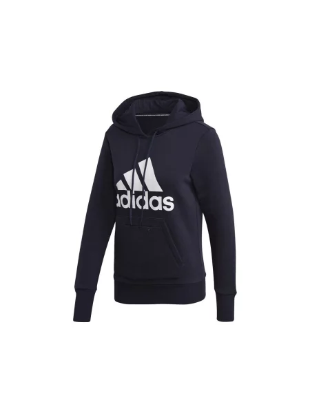 Majica s kapuljačom Adidas od flisa crna