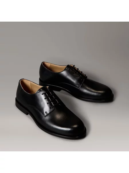 Pantofi Calvin Klein Ess Rubber Derby Lth negru
