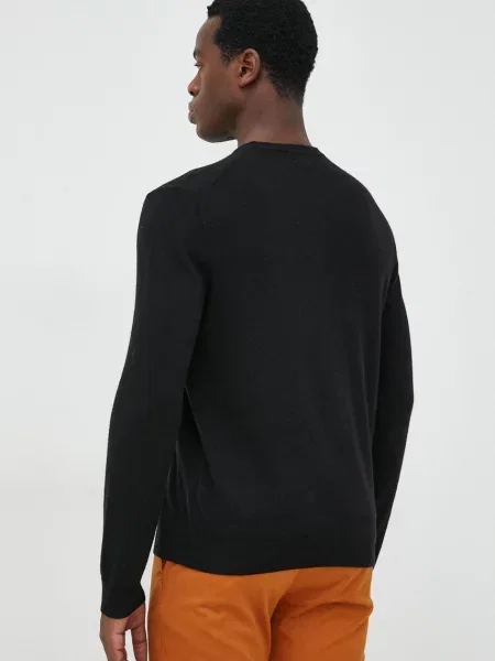 Vlněný svetr United Colors of Benetton pánský lehký černá