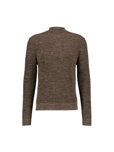 Sweter z golfem Joop! brązowy