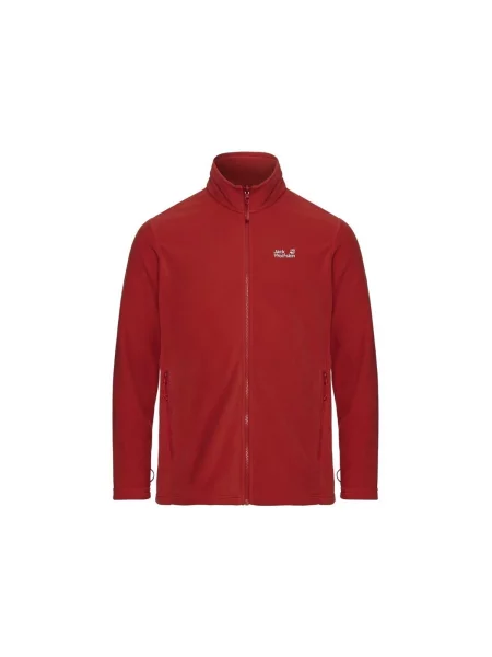 Pánska fleecová mikina Jack Wolfskin Taunus Full Zip siren red červená