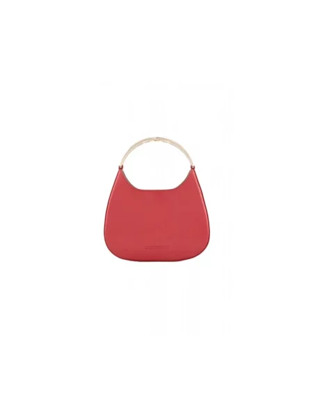 Torebka hobo Emporio Armani skórzana z logo czerwona