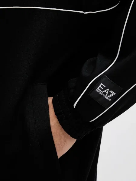 Свитер Ea7 Emporio Armani с принтом черный