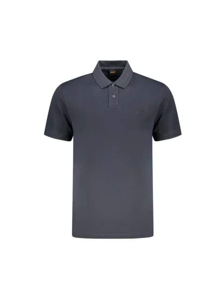 Koszulka polo o kroju regular fit z czystej bawełny model INTERLOCK' Boss Orange niebieska
