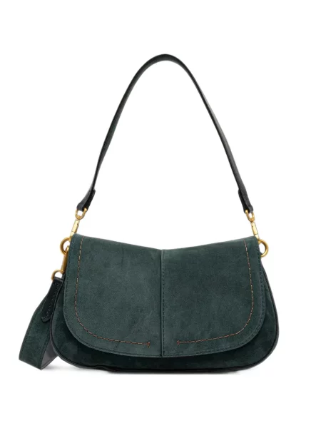 Geantă Gianni Chiarini din piele de căprioară verde