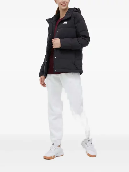 Geacă Adidas cu glugă din fleece cu model camuflaj alb