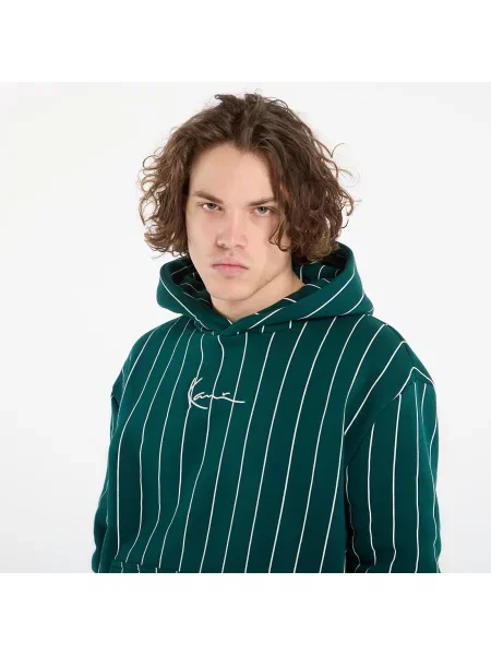 Суитшърт Karl Kani Small Signature Essential Pinstripe Hoodie Green L зелено