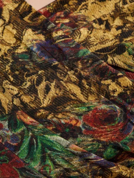 Top Ganni cu model floral lung