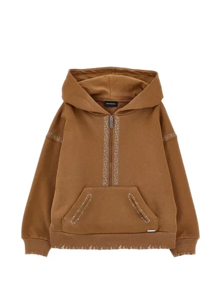 Bluza z kapturem dziecięca Monnalisa brązowa