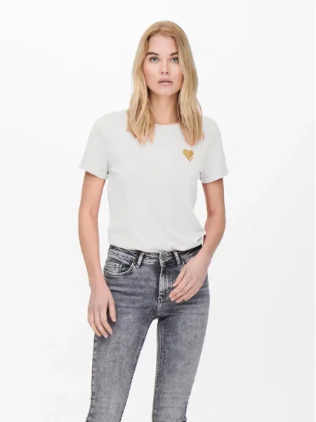 ONLY Tricou Kita alb