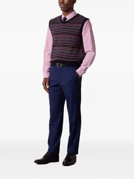 Vestă Brooks Brothers din jacard maro