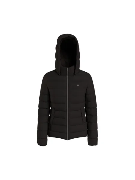 Geacă Tommy Hilfiger cu glugă negru
