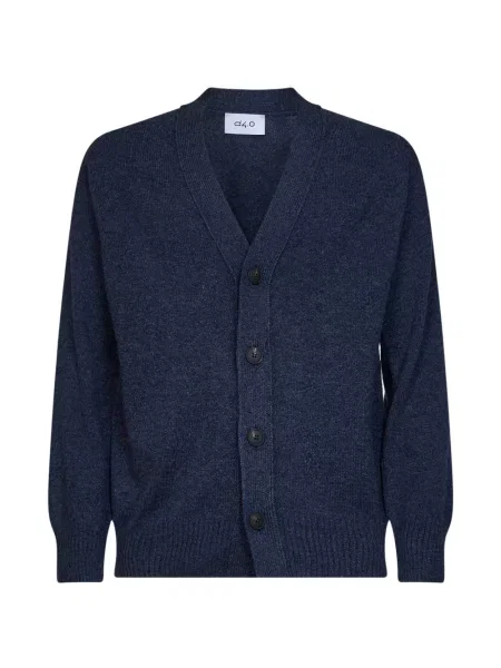 Cardigan D4.0 cu decolteu în V albastru