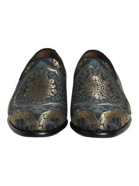 Półbuty Dolce And Gabbana skórzane w kwiatki