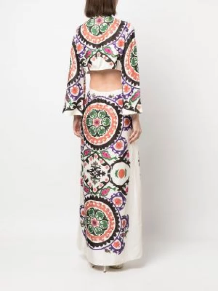 Rochie maxi Ba&sh cu model floral cu imagine lungă