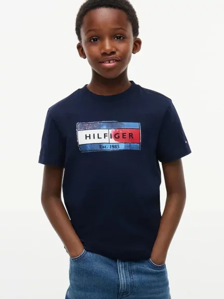 Tommy Hilfiger majica za djecu od pamuka plava
