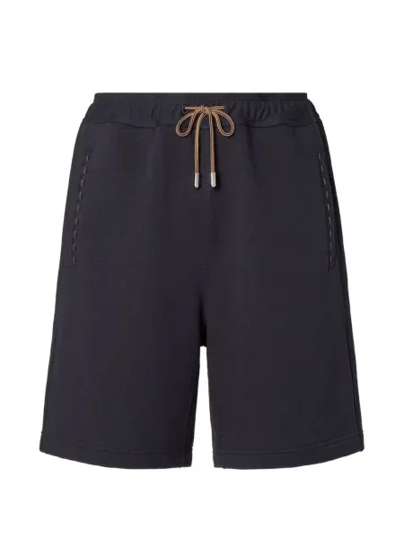 Pantaloni scurți Fendi cu autograf cu cordon albastru
