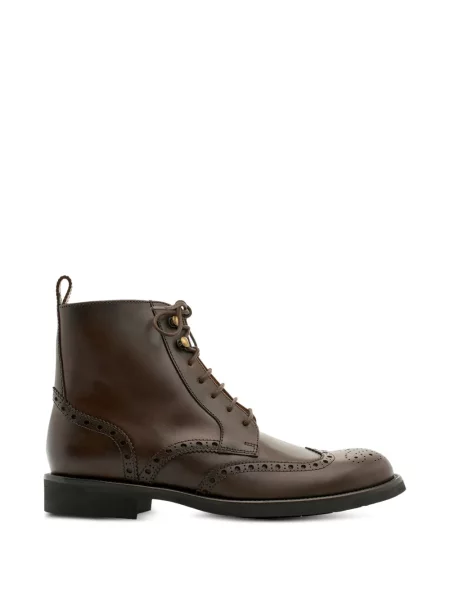 Brogues Lottusse cu șireturi din dantelă maro