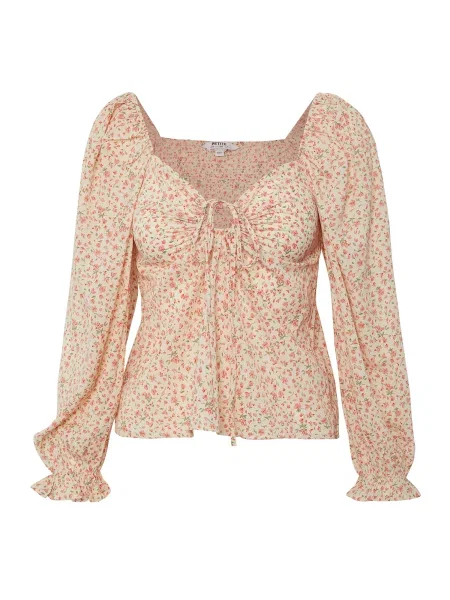 Dorothy Perkins Petite Halenka krémová / světle zelená / starorůžová červená