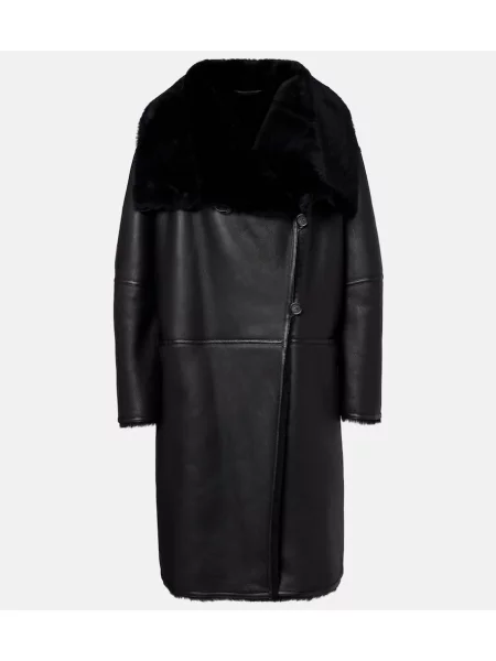 Palton Toteme din piele negru