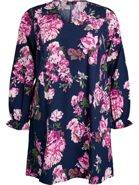 Zizzi Obleka Jeasy mornarska rosé / svetlo roza zelena