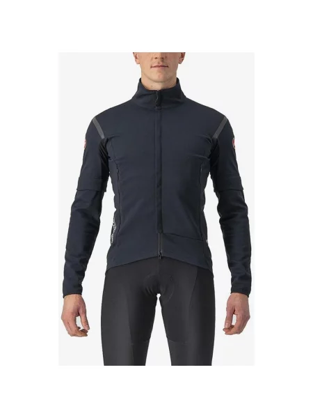 Castelli Perfetto RoS 2 Rosso Corsa GORE-TEX INFINIUM™ kurtka z odpinanymi rękawami jasnoczarna XS czarna