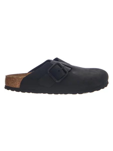Klapki Birkenstock skórzane czarne