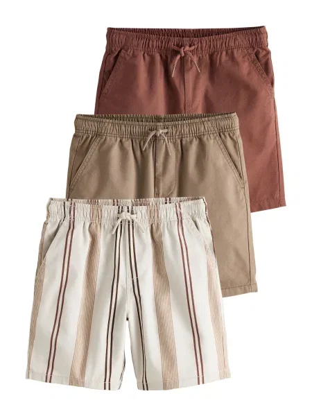 Next Pantaloni maro ruginiu / maro cappuccino / natural alb
