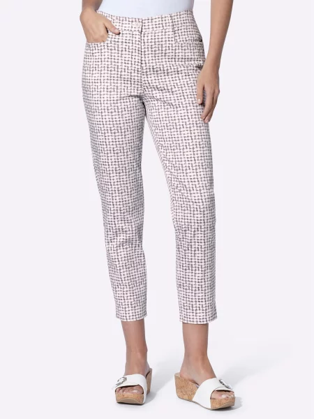 Heine Pantaloni gri deschis alb