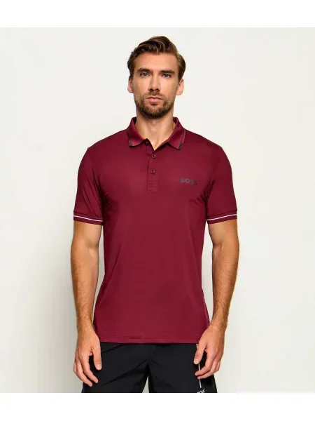Tricou polo Boss Green verde