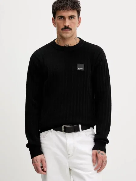 Πουλόβερ Karl Lagerfeld Jeans μαύρο