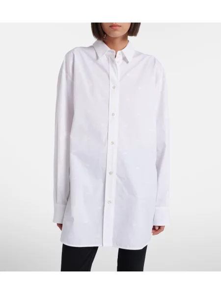 Cămașă Gucci în carouri din poplin alb