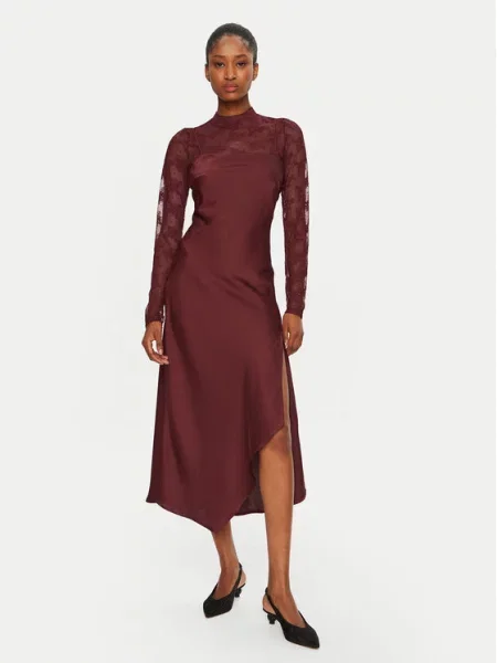 YAS Sukienka koktajlowa Meels czerwony