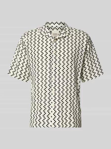 Koszula casualowa o kroju regular fit z kołnierzem z połami model HOWIE' Redefined Rebel czarna