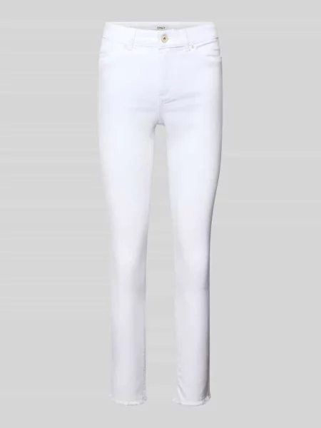 Jeansy w kroju skinny fit z mieszanki bawełny Model BLUSH' Only białe