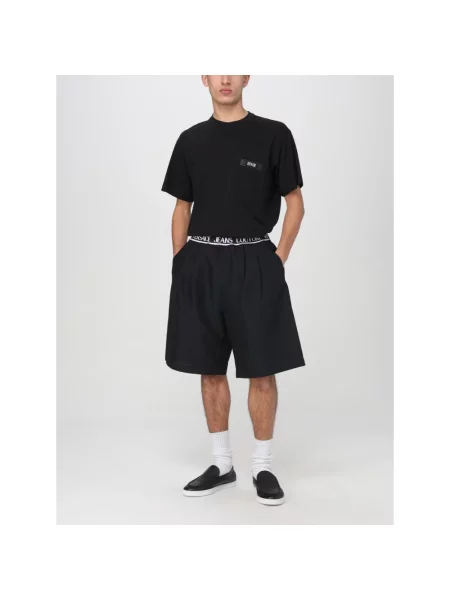 Szorty jeansowe Versace Jeans Couture czarne
