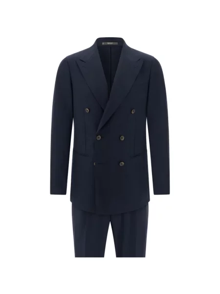 Costum Boggi Milano de lână cu două rânduri de nasturi albastru