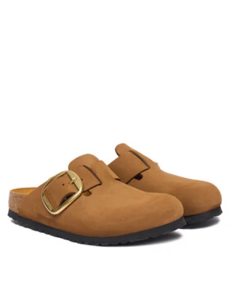 Birkenstock natikače mules za žene od nubuka Boston Big Buckle Nubuck Leather narančasta