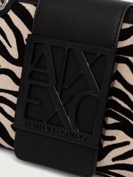 Замшевая сумка через плечо Armani Exchange