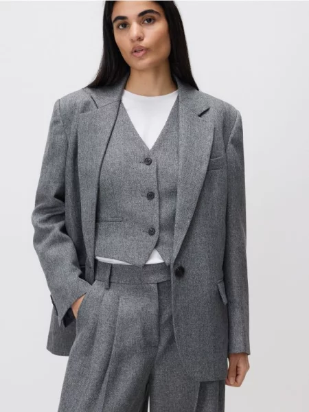 Reserved Костюмний жилет темно-сірий сірий