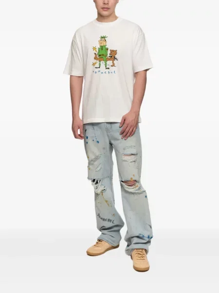 Tricou Domrebel alb