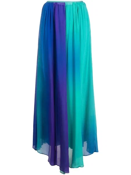 Fusta plisata Forte_forte de mătase plisată verde