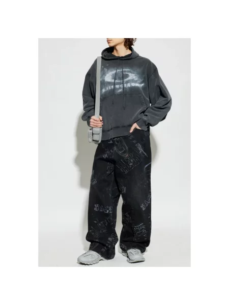 Bluza z kapturem Balenciaga szara