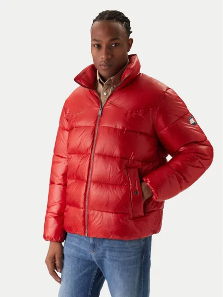 Zimní bunda Tommy Jeans červená