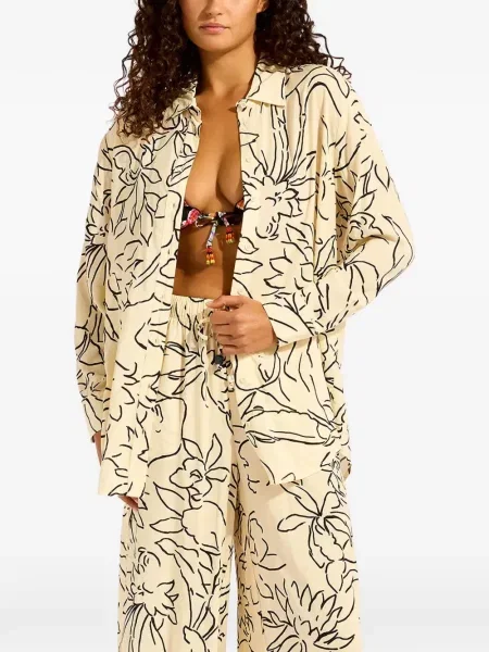 Lung cămașă Seafolly cu model floral cu imagine