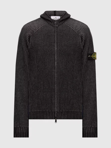 Двосторонній кардиган з кашеміру Stone Island сірий