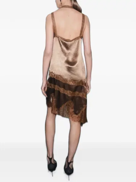 Rochie Marella din satin maro