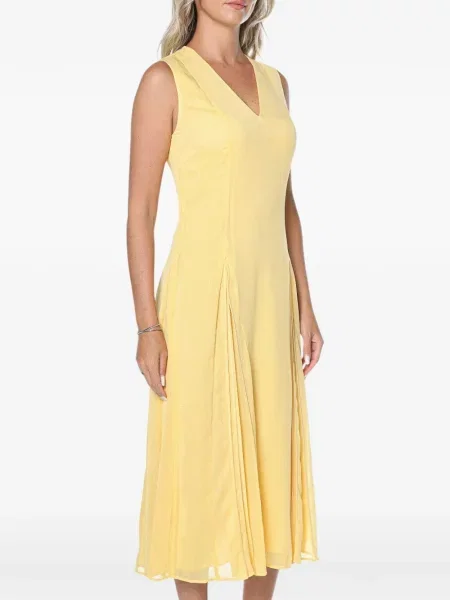 Rochie midi Ted Baker cu decolteu în V galben